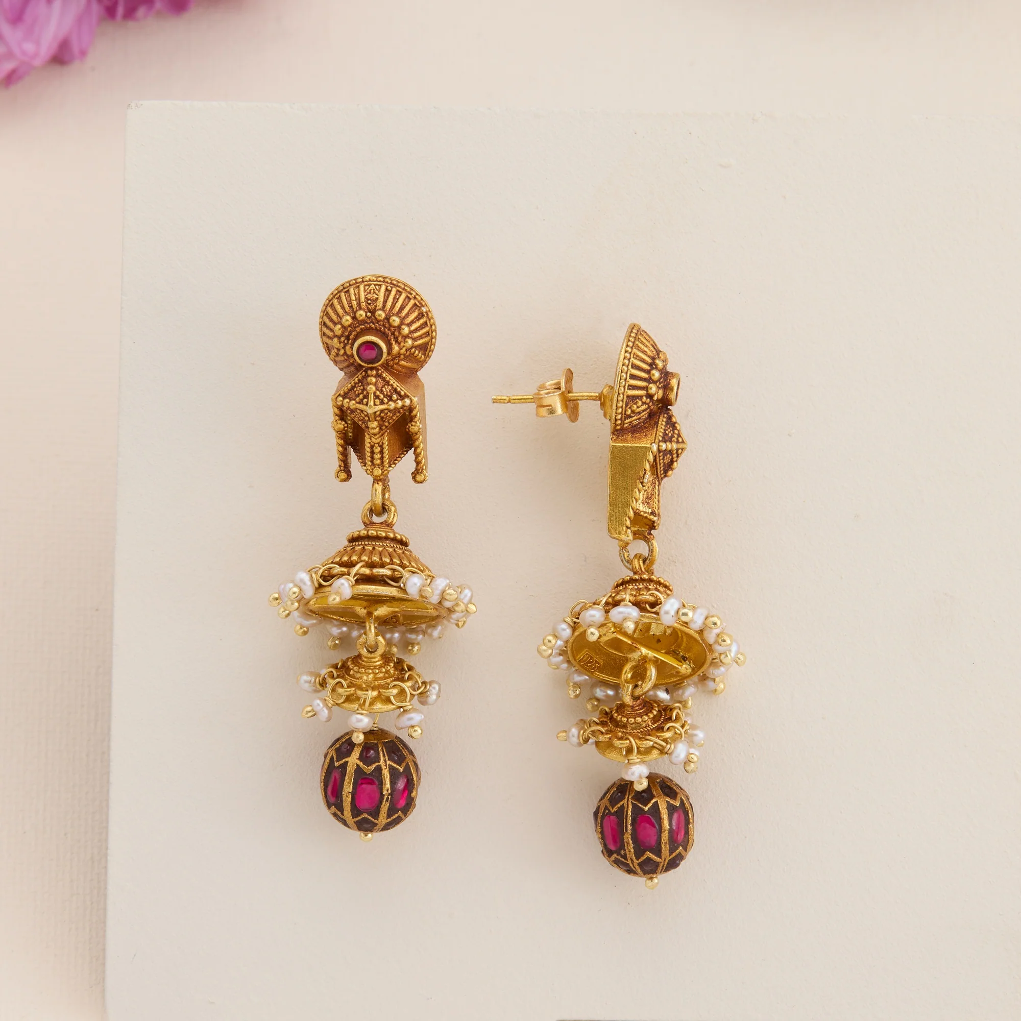 Aurevia Ruby Danglers - Image 3