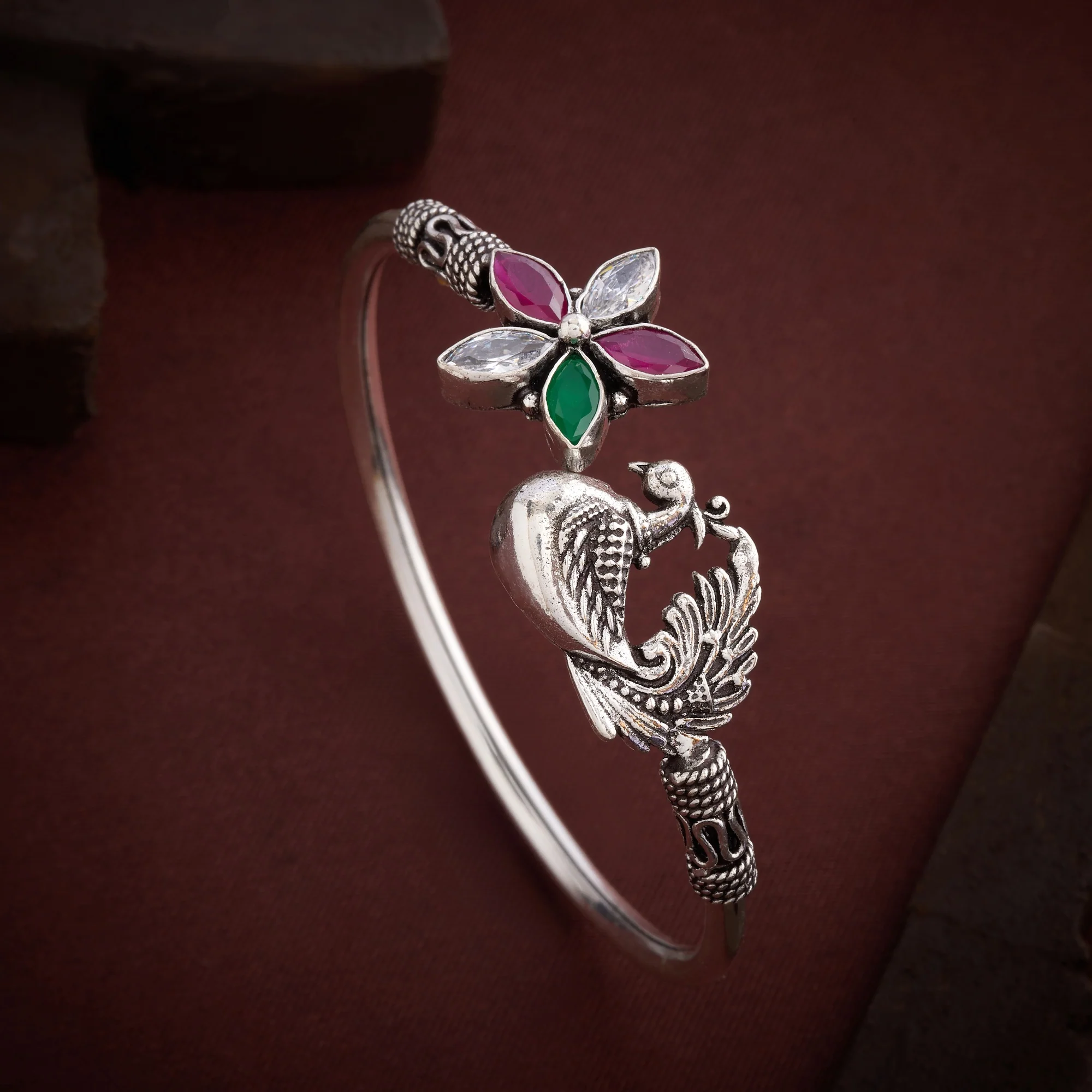 Boho Mayuri Oxidised Kada - Image 3