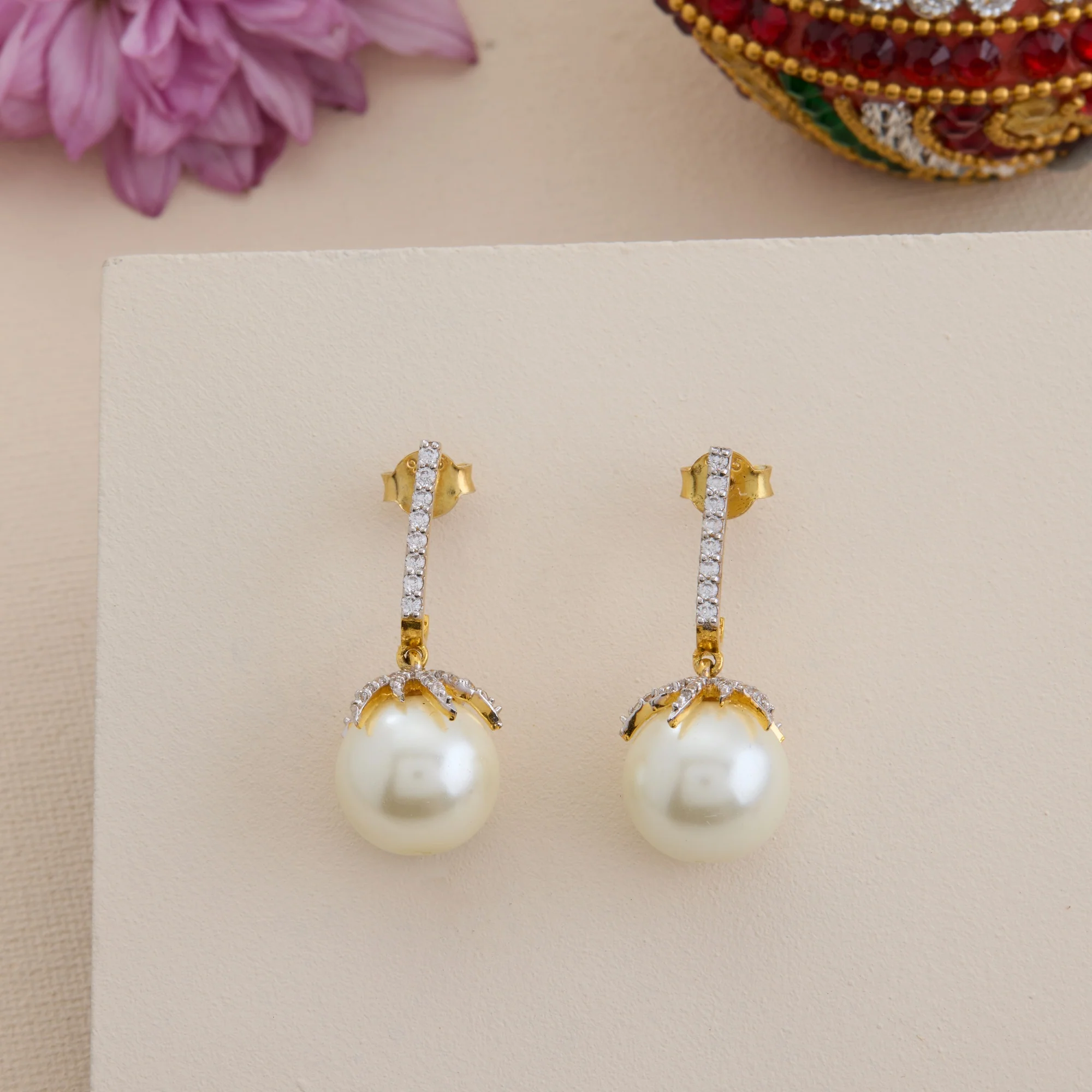 Ivory Whisper Danglers