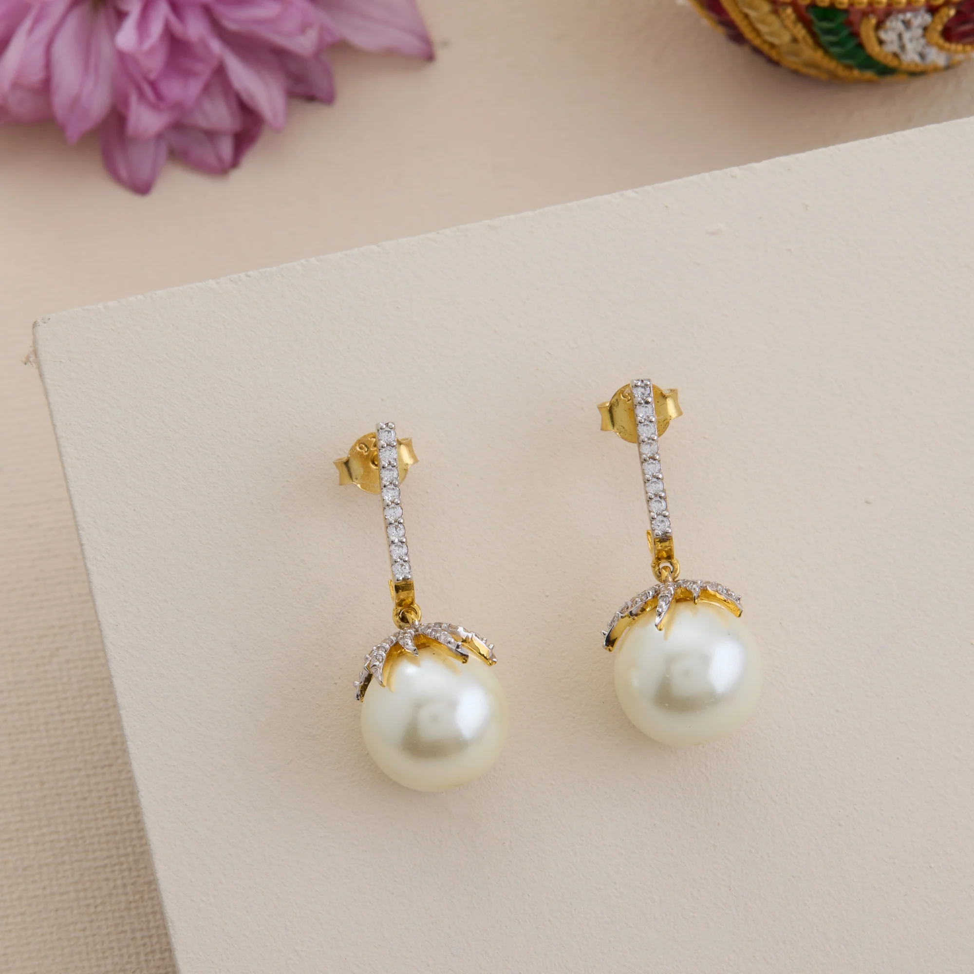Ivory Whisper Danglers - Image 2