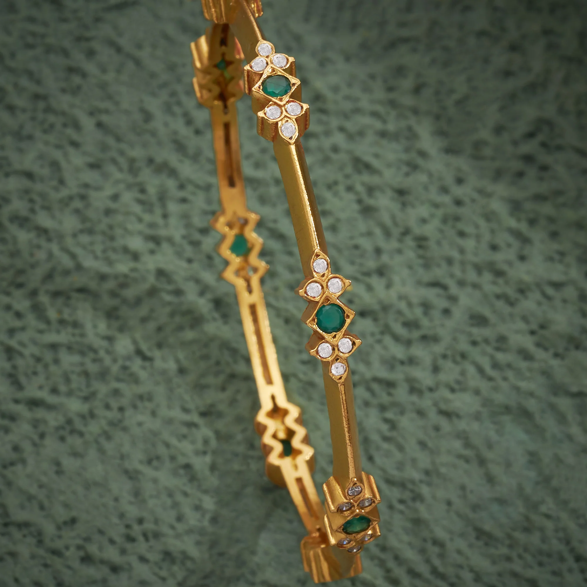 Hariyali Stone Bangles - Image 3