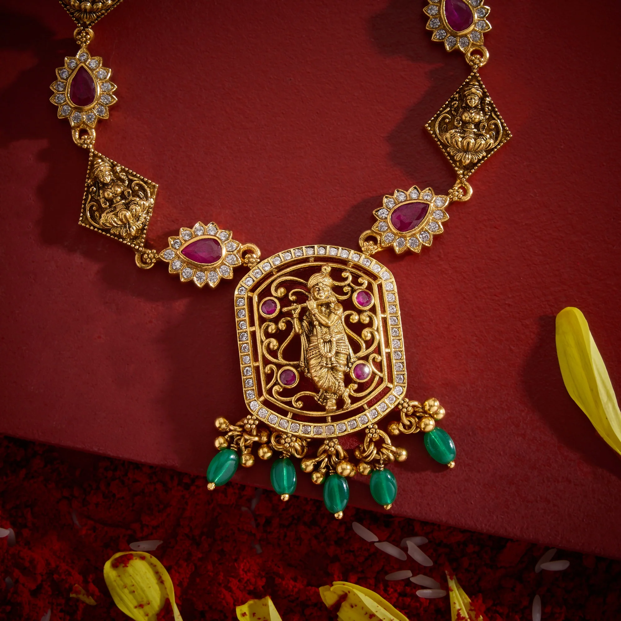 Krishna Temple Necklace - Image 2