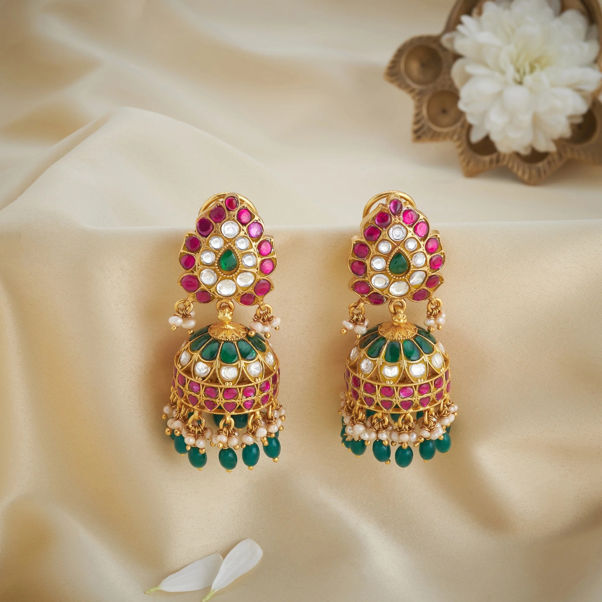 Pear-Kusum Kundan Jhumki - Image 2