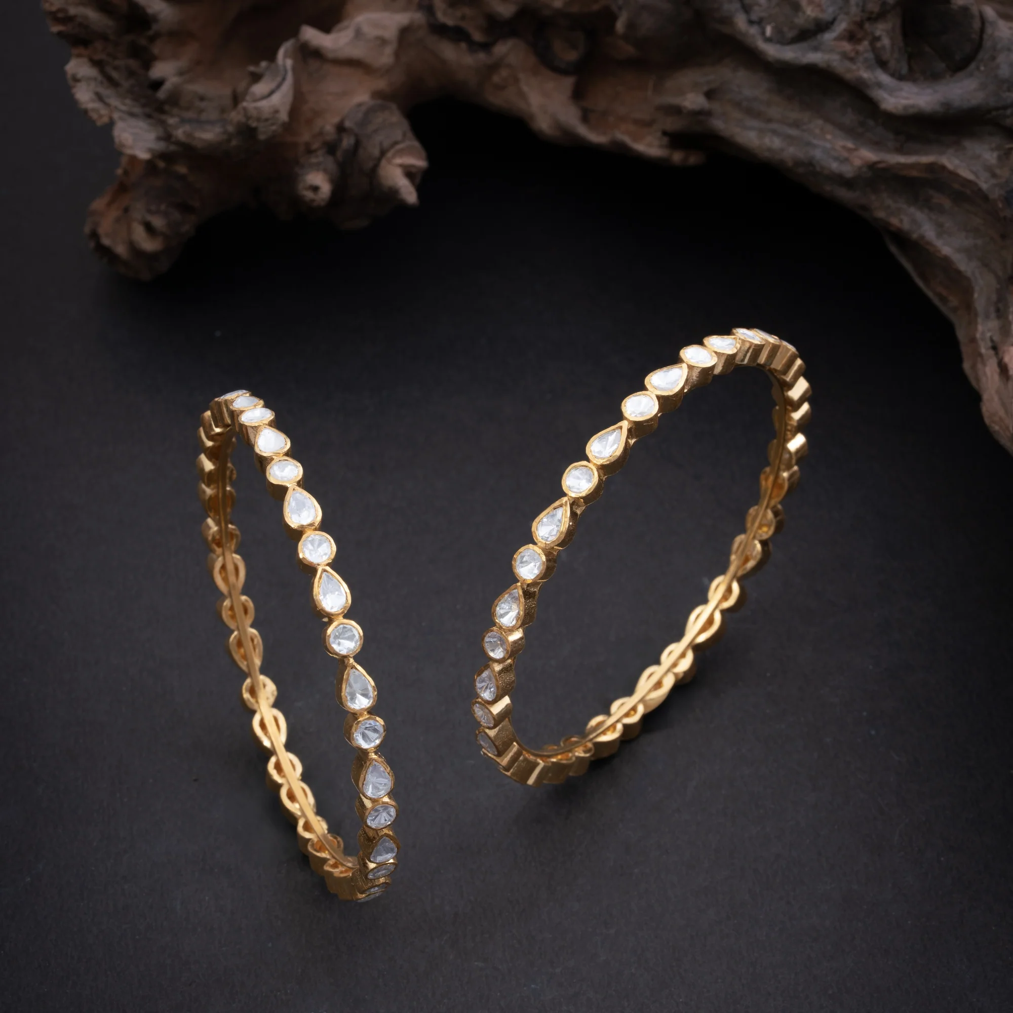 Moissaluxe Polki Bangles - Image 2
