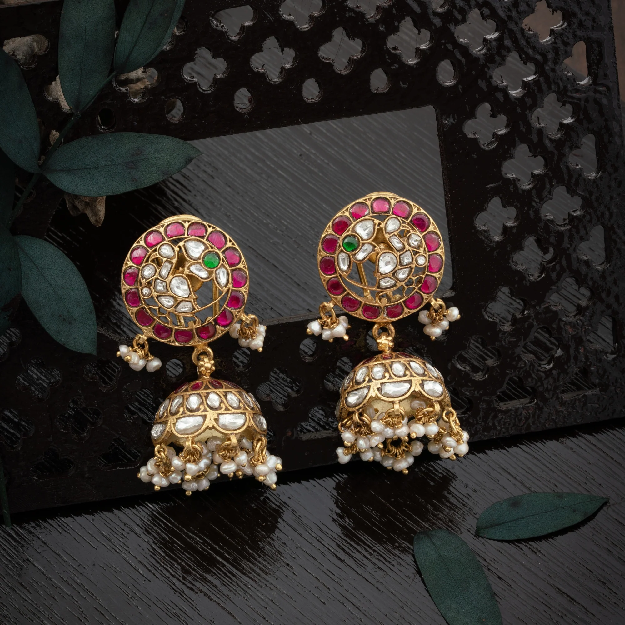 Morvani Kundan Jhumki