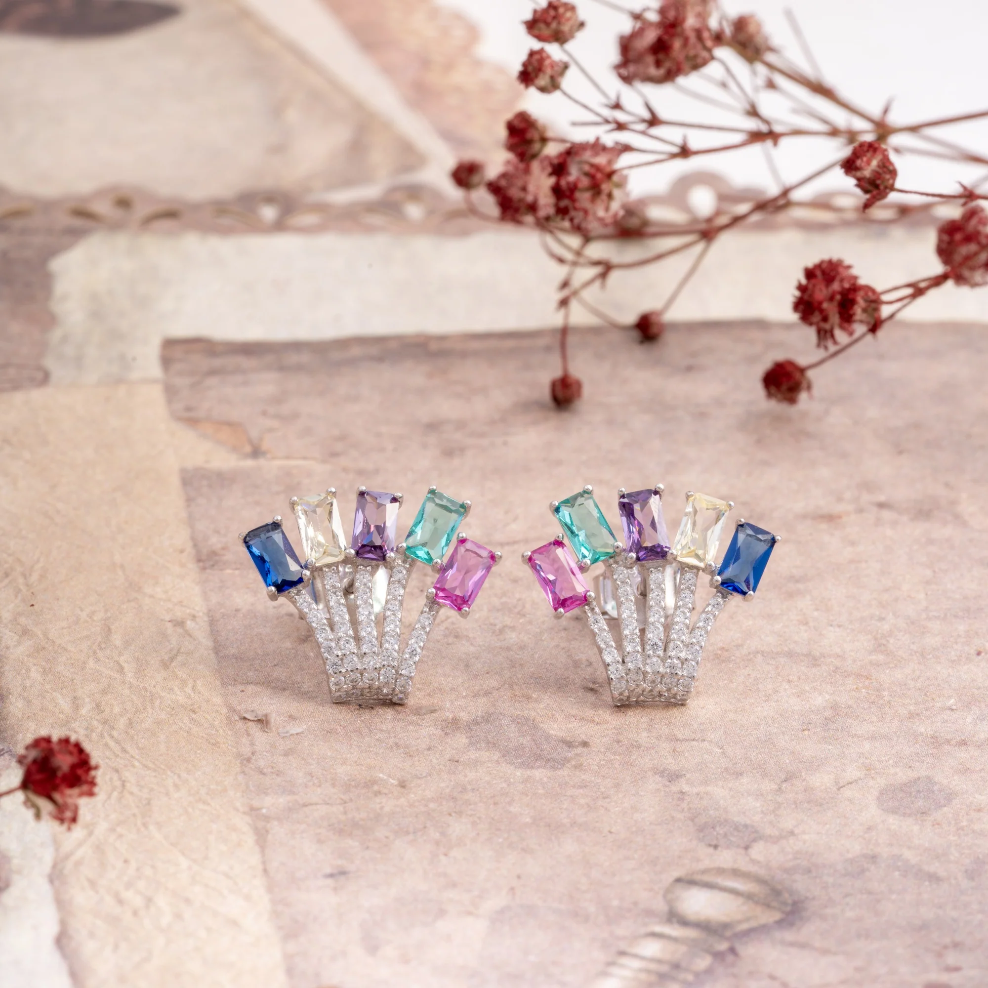 Multi-Color Spark Studs