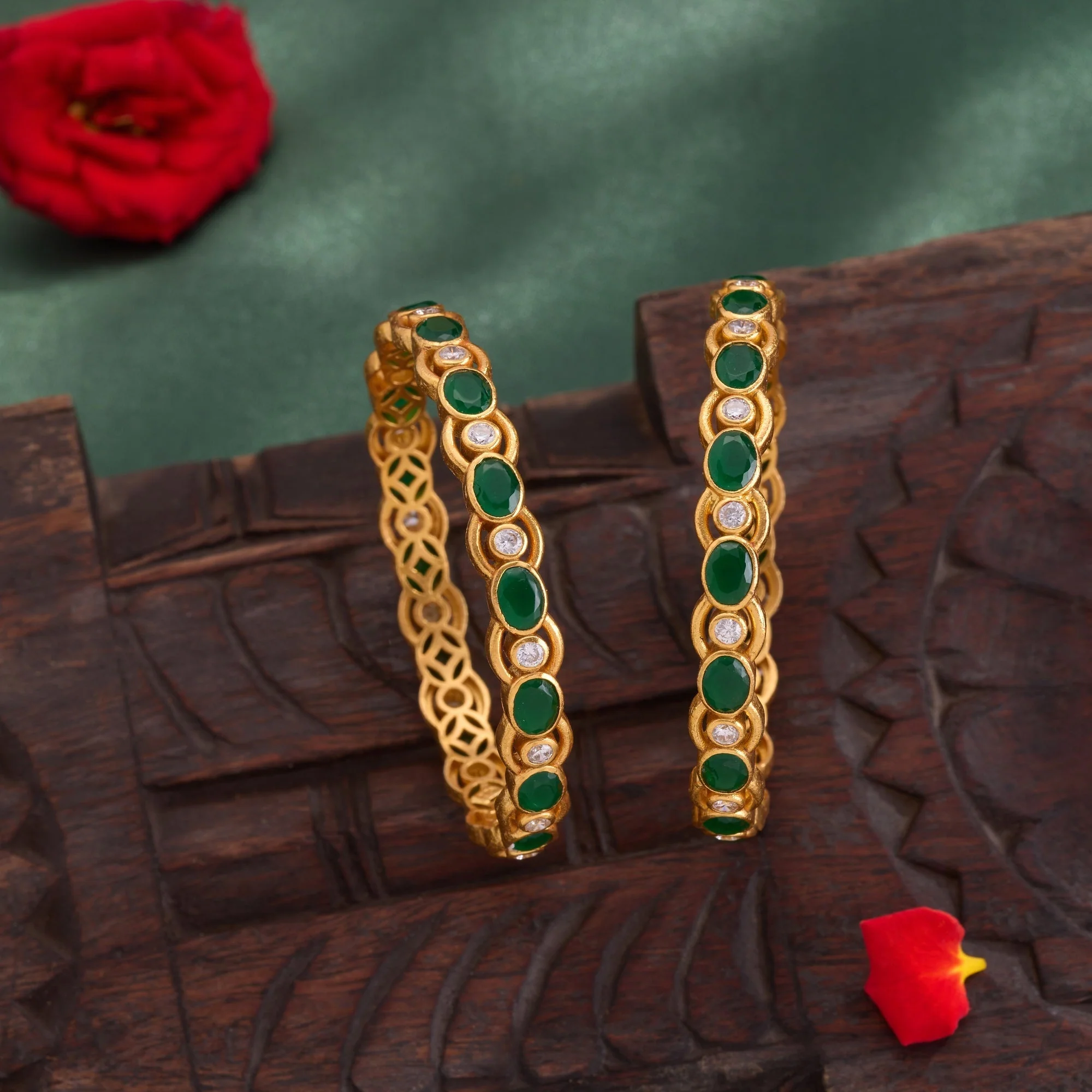 Ovalmera Stone Bangles - Image 2