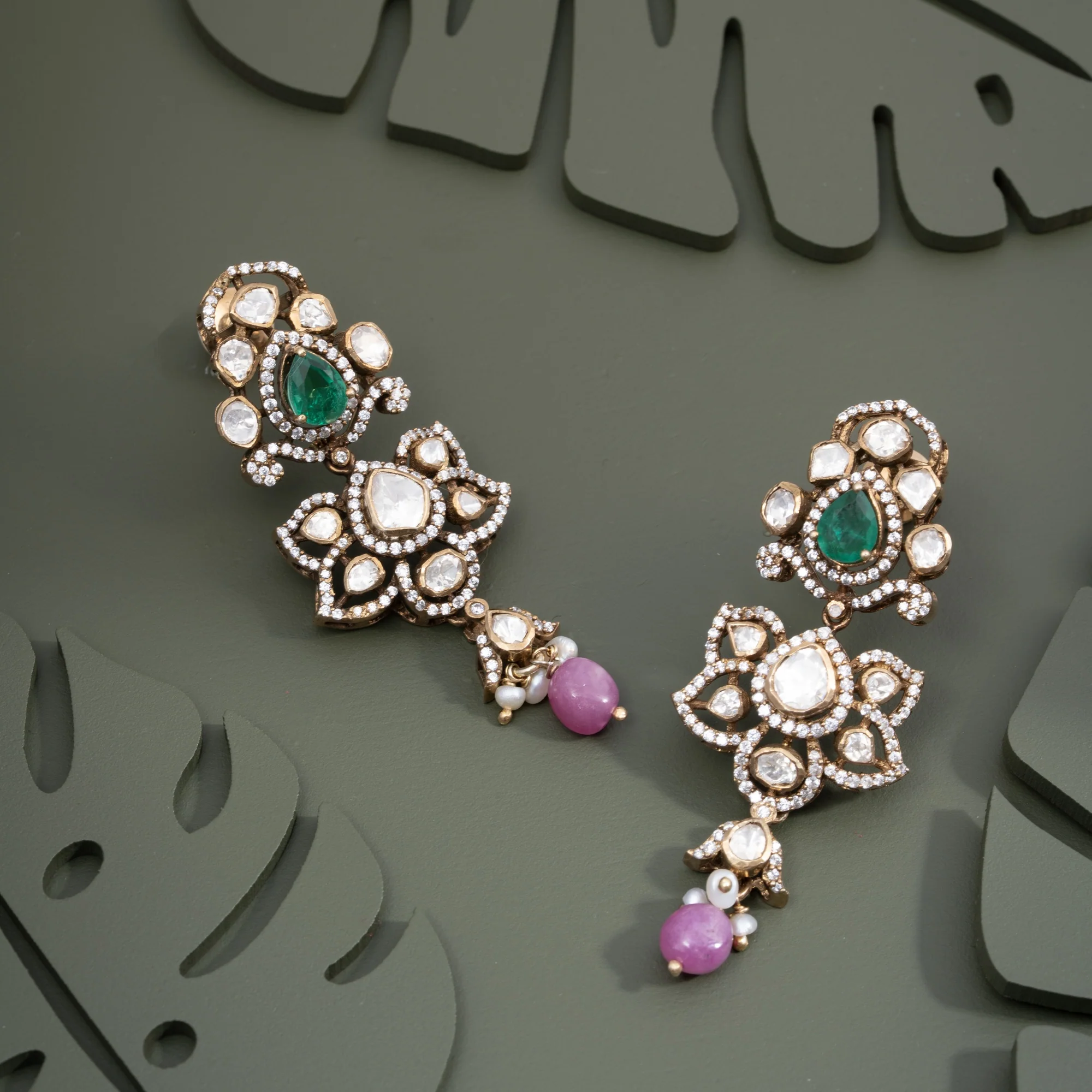 Mogra Valli Victorian Danglers - Image 2