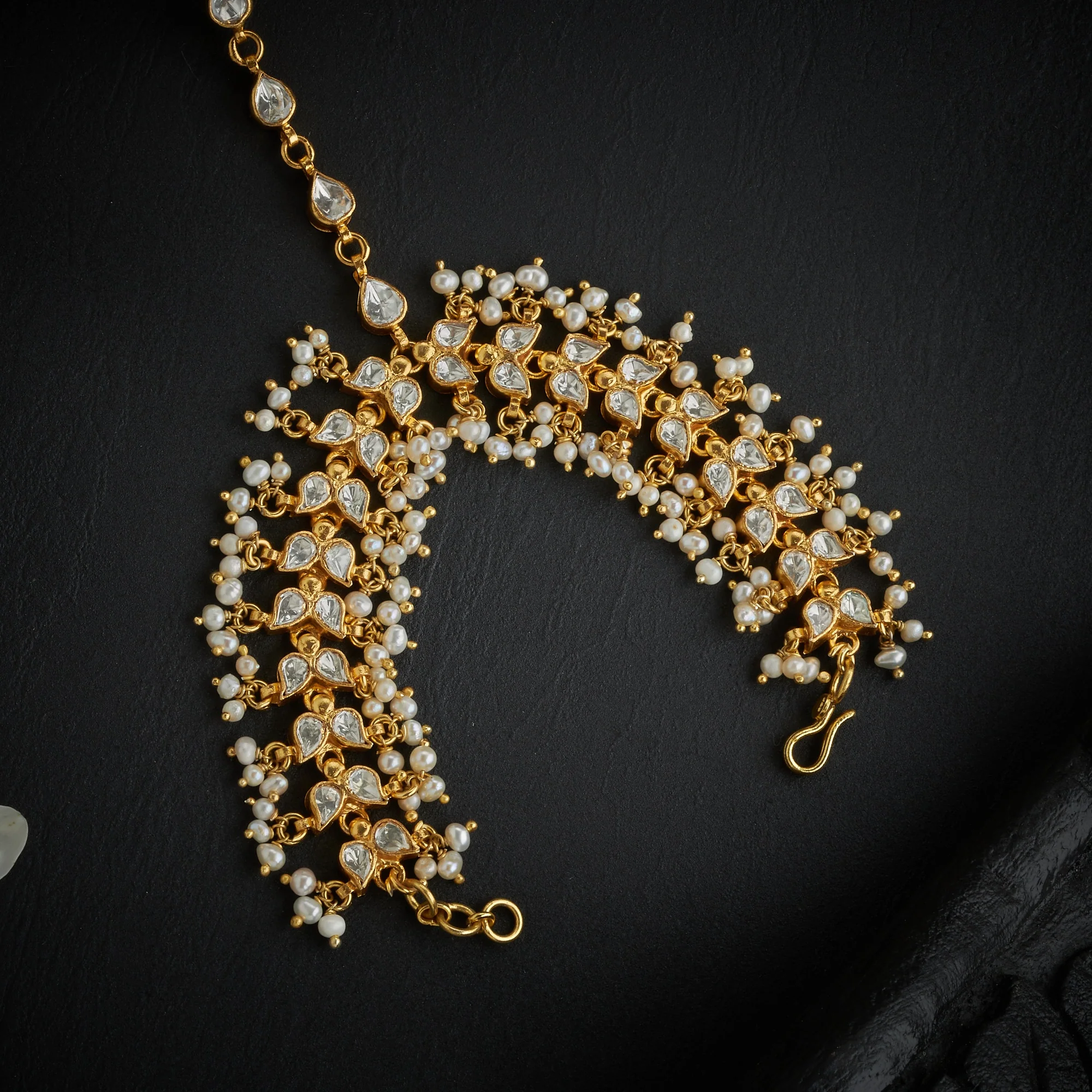 Pearls Moissanite Haath Phool - Image 3
