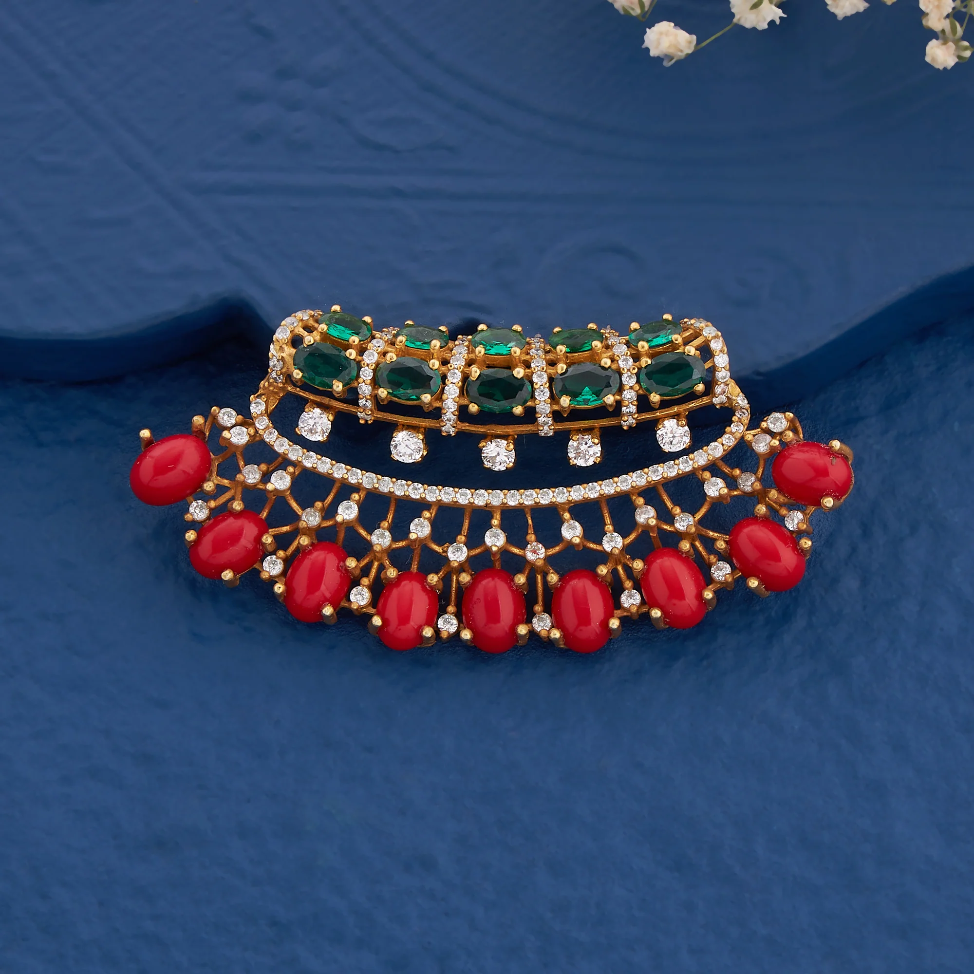 Pravya Coral Pendant Set - Image 2