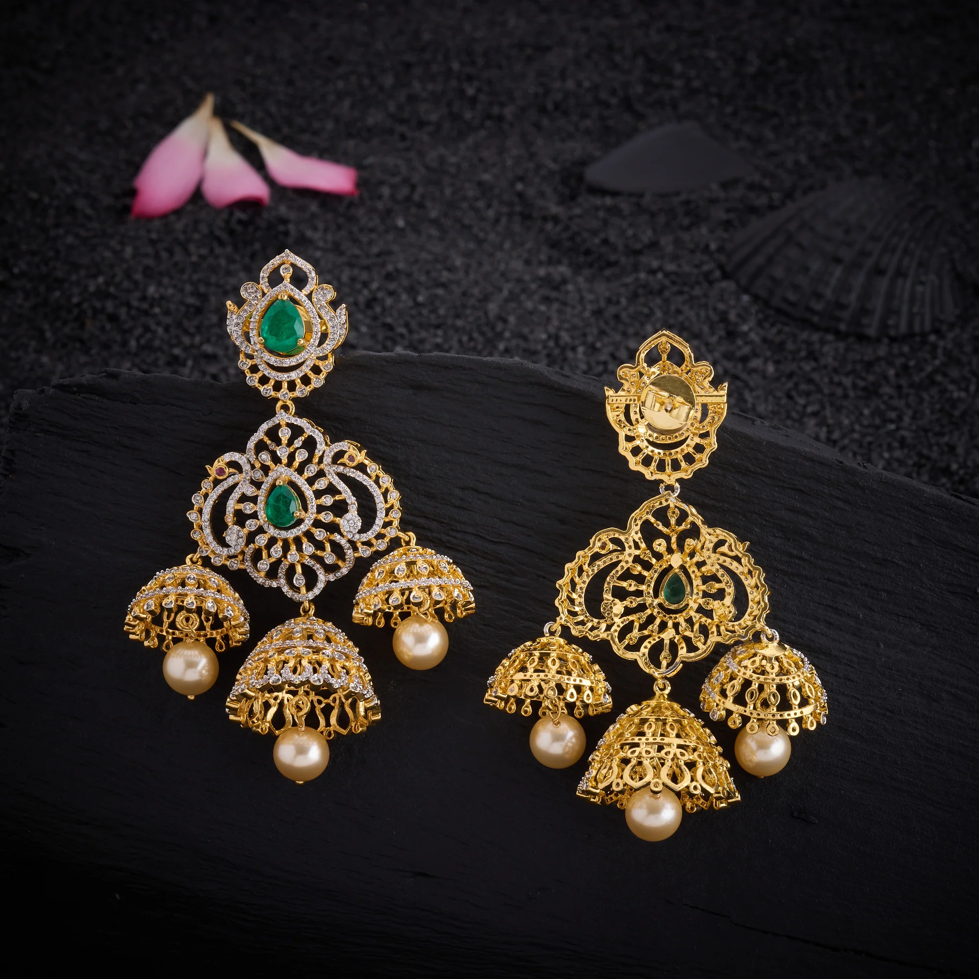 Petal Drop Cz Danglers - Image 3