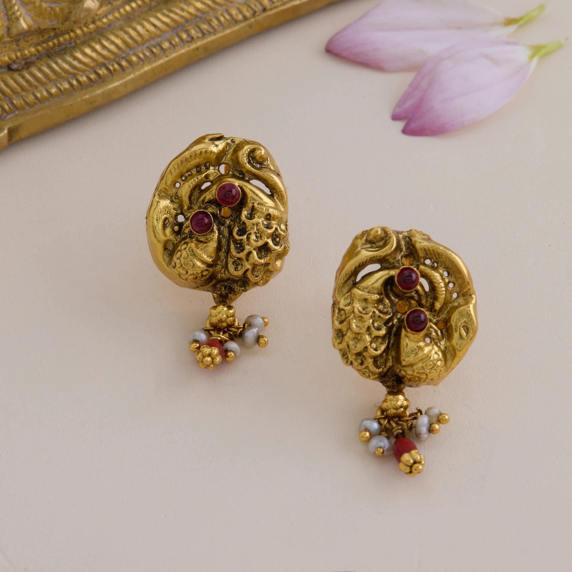 Pichwai Charm Studs - Image 2