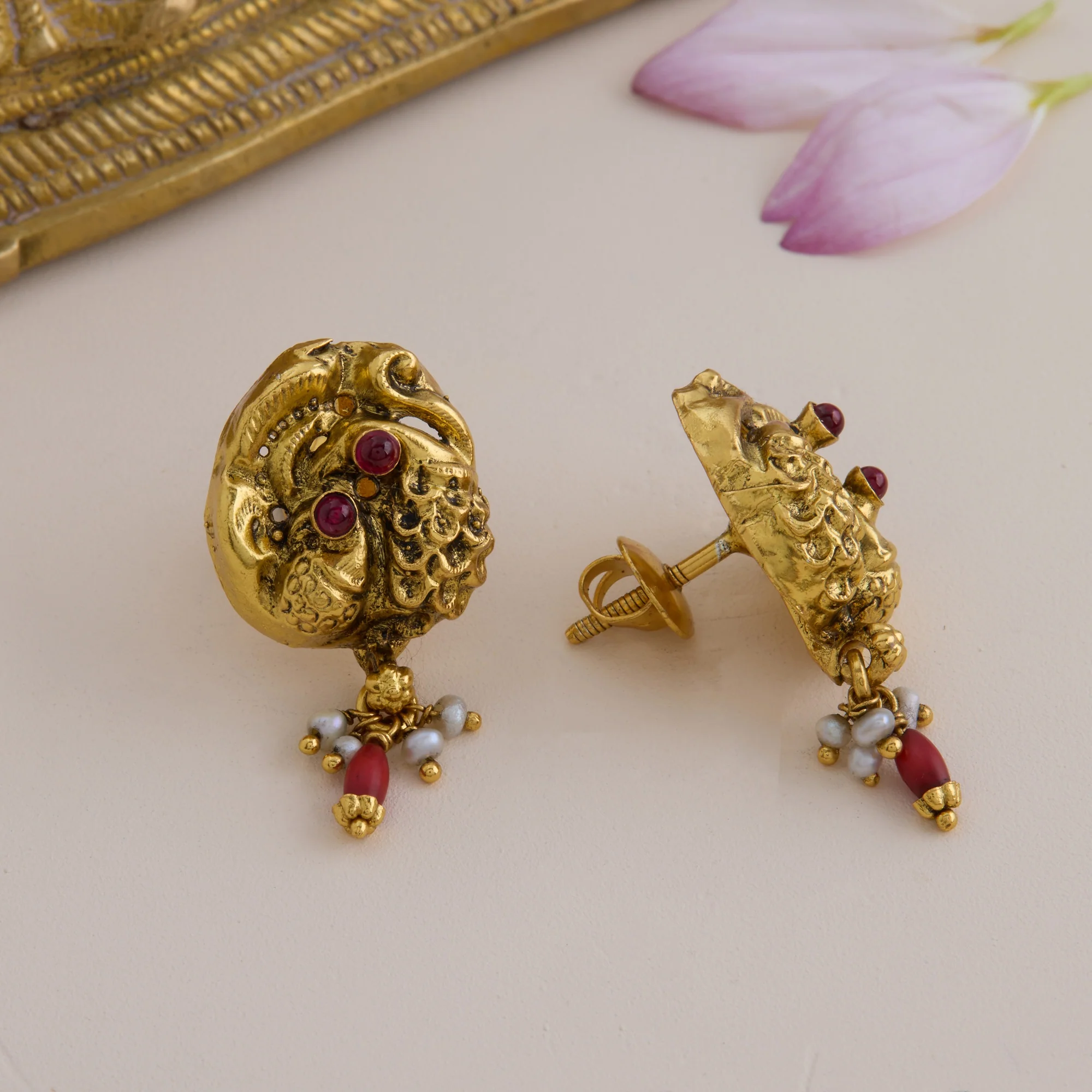 Pichwai Charm Studs - Image 3