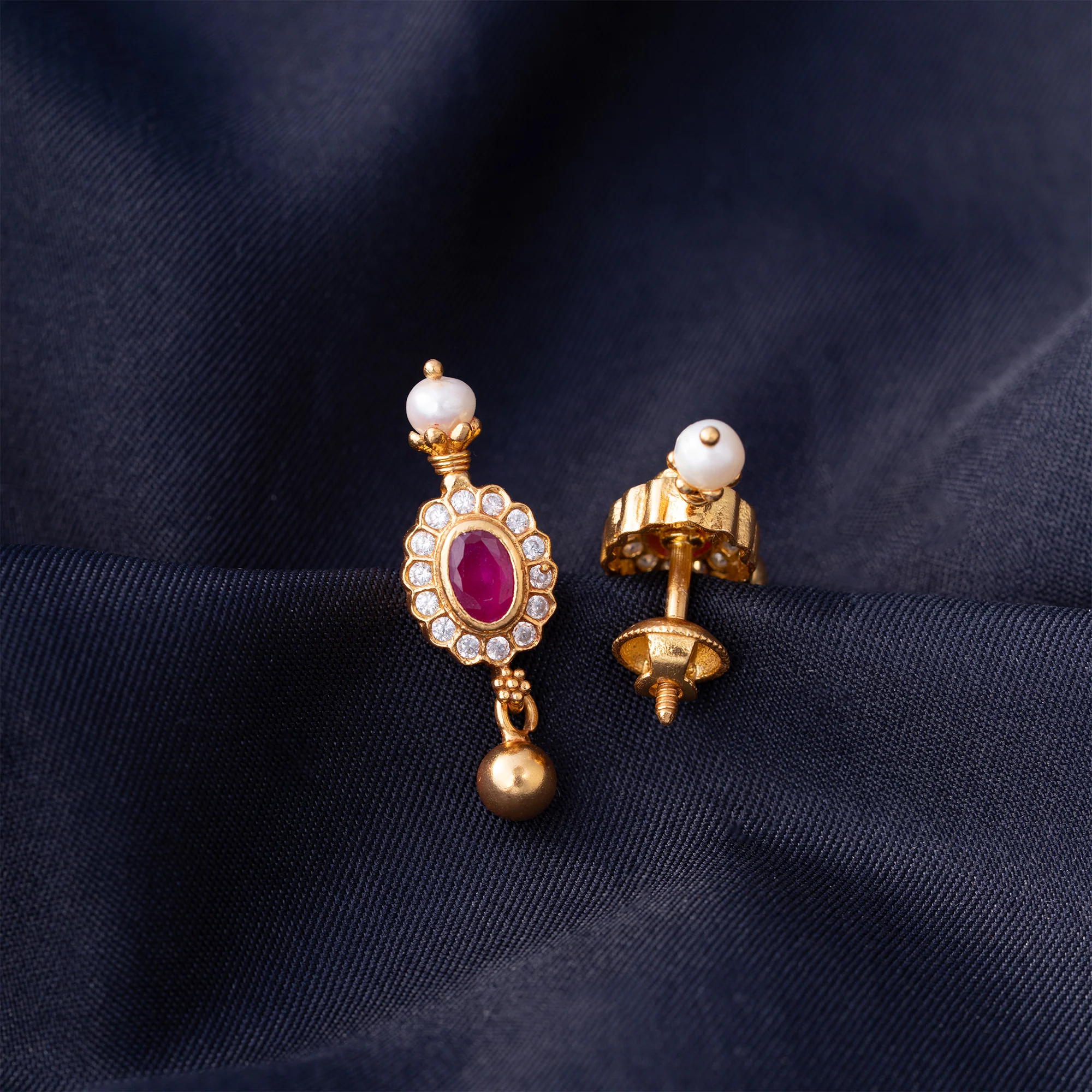 Ruby Drape Studs - Image 2