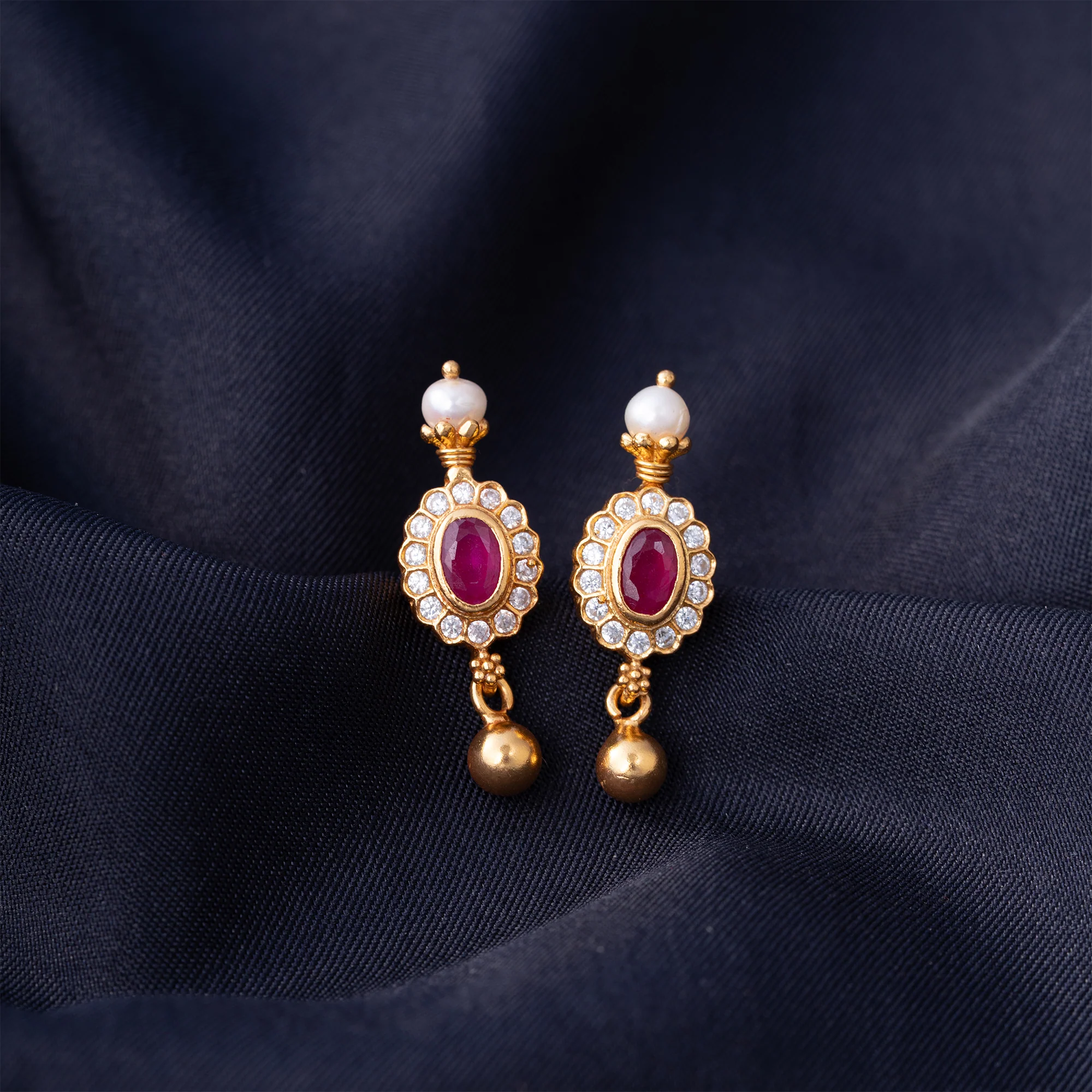 Ruby Drape Studs - Image 3