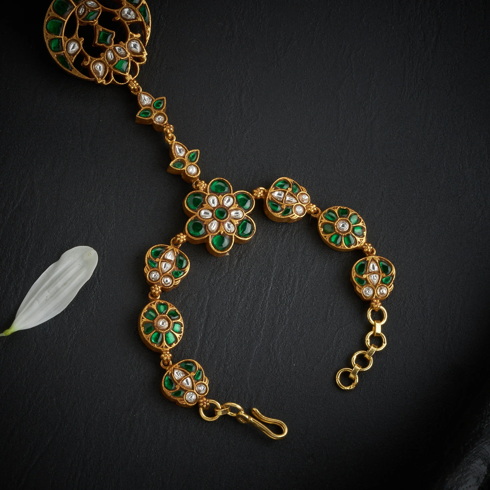Shringara Kundan Haath Phool - Image 3