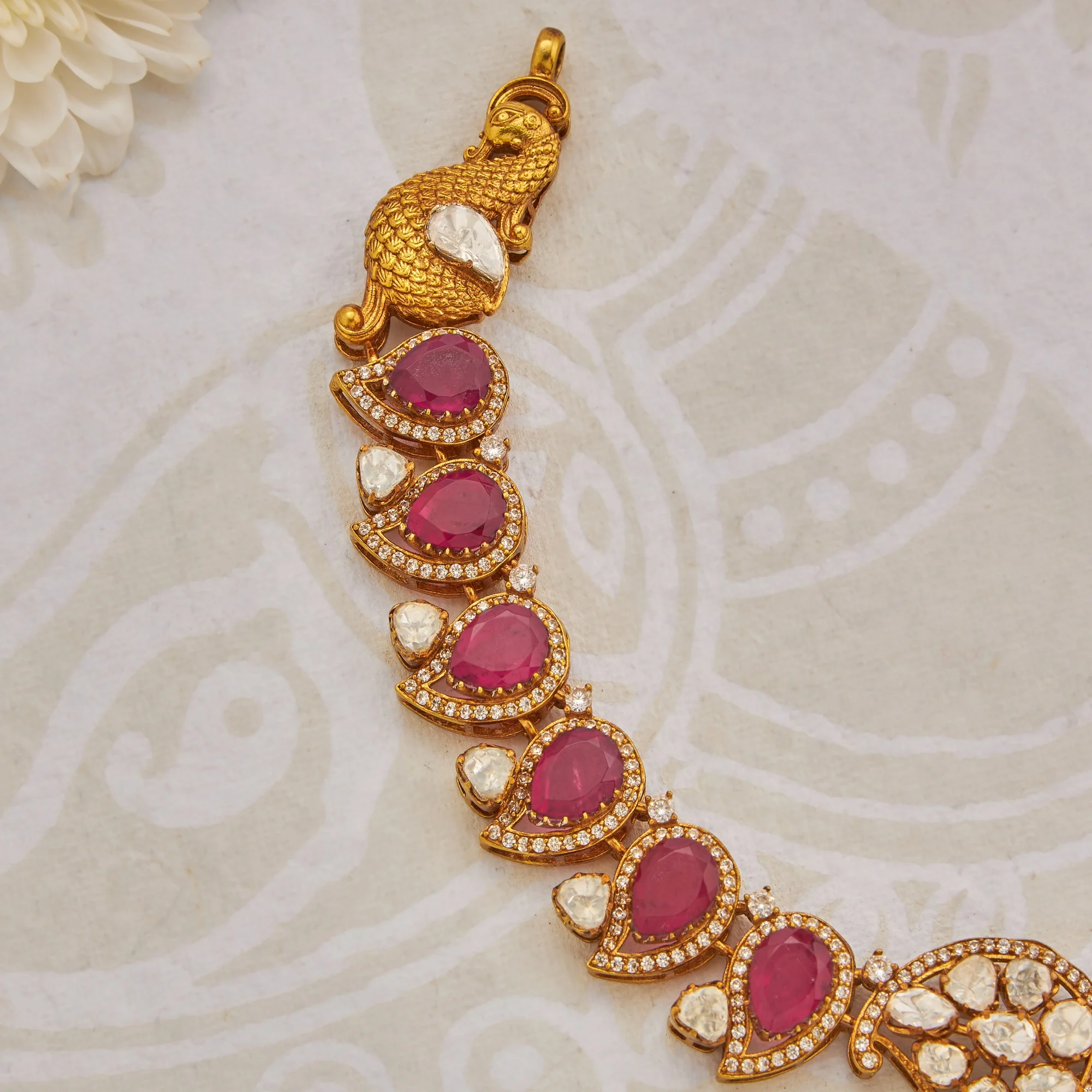 Shrivika Ruby Necklace Set - Image 3