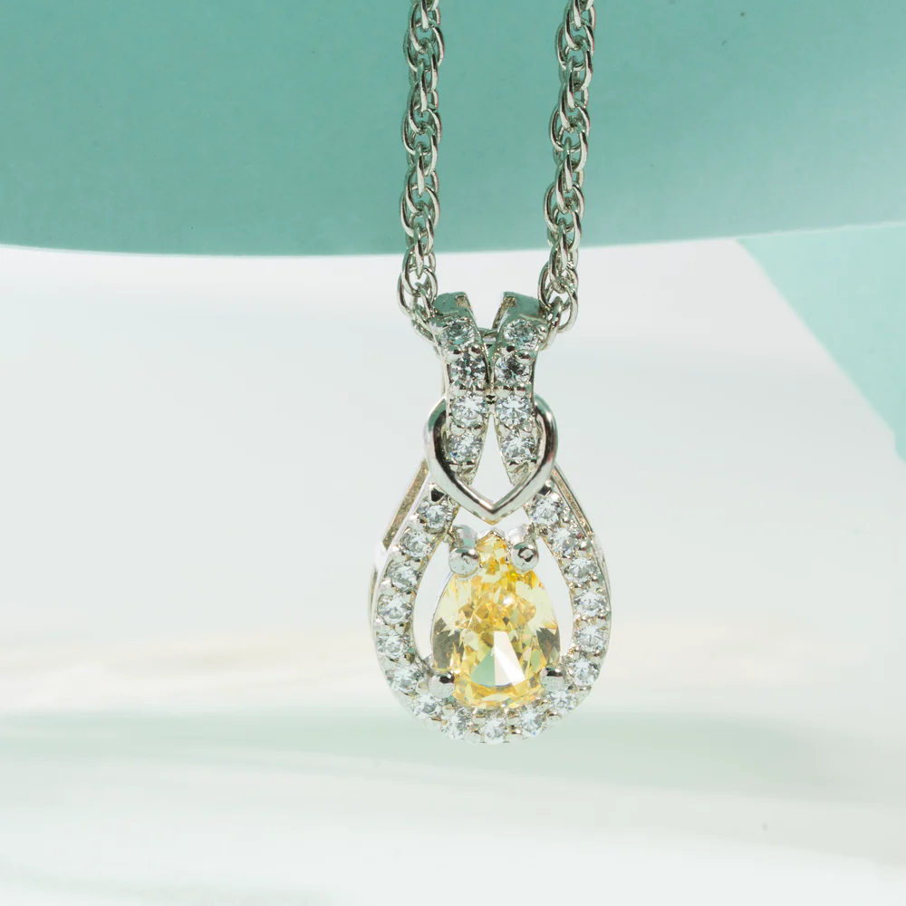 Yellow Flame Pendant Set - Image 3